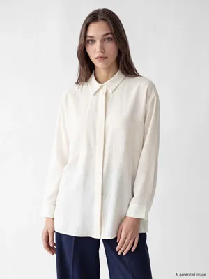 LCW Modest Nakışlı Modal Karışımlı Kadın Gömlek Tunik