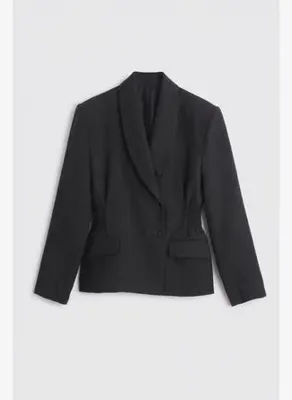 BSL Şal Yakalı Kruvaze Blazer Ceket