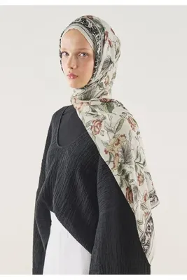 Fresh Scarfs Pure Ethnic Desen Soft Viskon Şal Siyah