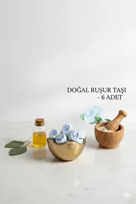 ASKA 6 Adet Iran Ruşur Taşı Mühürlü Doğal Peeling (İRAN HAMAM TAŞI)