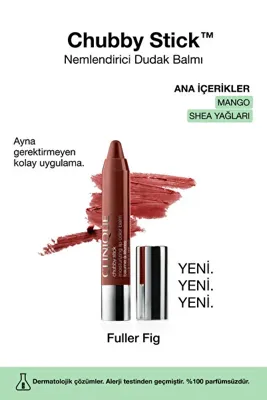 Clinique Chubby Stick™ Nemlendirici Dudak Balmı - Renk: Fuller Fig 3g | Mango, Shea Yağı