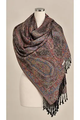 MANİFESTOBUTİK Kadın Etnik Desen Pashmina Omuz Ve Baş Şalı