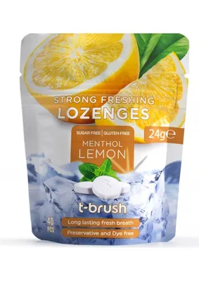 T-Brush Limon Nane Aromalı Ferahlatıcı ve Ağız Kokusu Önleyici Pastil
