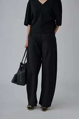 Suud Collection Siyah Renny Geniş Paça Pantolon