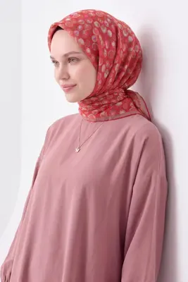 Silk Home Soft Eşarp Vintage Floral Kırmızı