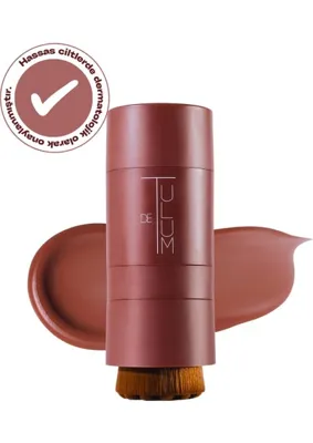 De Tulum Bronzaura | Güneş Altında Kullanılan Yoğun Bronzlaştırıcı Fırçalı Stick | Kakao Jojoba Havuç Yağı İçeren | Tanning Stick