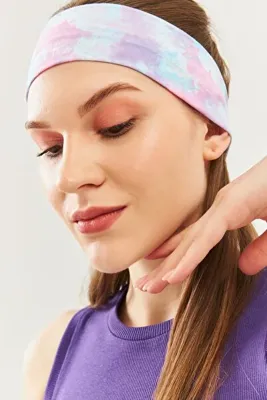Butikgiz Kadın Pamuklu Penye, Kaymaz, Terletmez, Ultra Hafif, Spor Saç Bandı Bandana Trendy Renkler