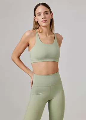 Glo Studio Jasmine Glossy Desert Green Kadın Bra Spor Sütyeni