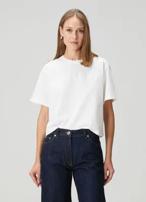 Versace Beyaz Logolu T-shirt