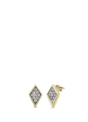 RITA Fine Jewelry Flow Maxi Studs Pırlanta Taşlı 14 Ayar Altın Kadın Küpe