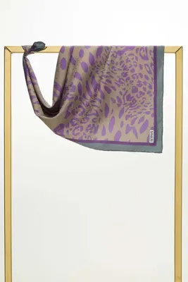 Setrms Çerçeveli Leopar Eşarp