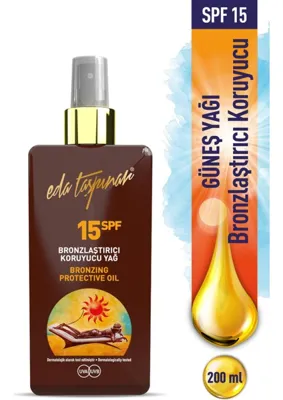 Eda Taşpınar Bronzlaştırıcı Koruyucu Yağ SPF 15 - 200 ml