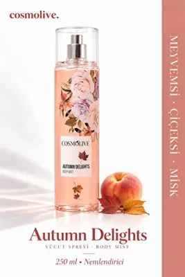 Cosmolive Vücut Spreyi Body Mist | Amber Romance | Autumn Delights | Kadın | Işıltılı | Nemlendirici | 250 ml