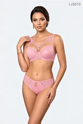 Le Jardin Kadın Brodeli Push Up Dolgulu Taşlı B Cup Sütyen Takımı – LJ5010