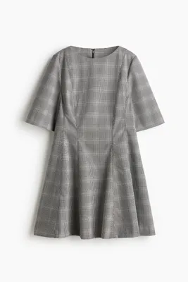 H&M Beli Belirgin Kesimli Gabardin Elbise
