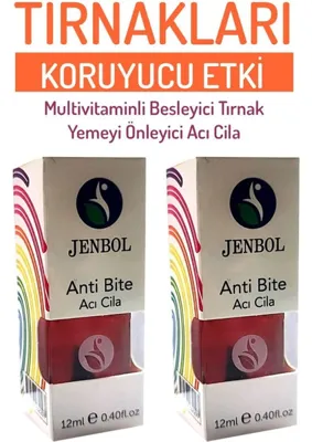 Jenbol Acı Cila Tırnak Koruyucu Etki ile Mat Turuncu 2 Adet Pratik Uygulama
