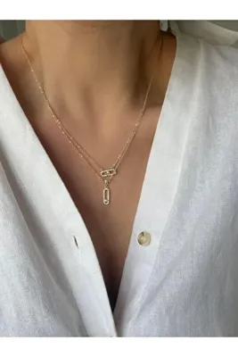 Venus Design Çelik 2li Mes Kolye