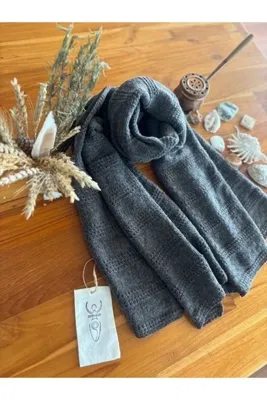 Chinko Kaşmir yünlü jakarlı UNISEX  atkı / şalı