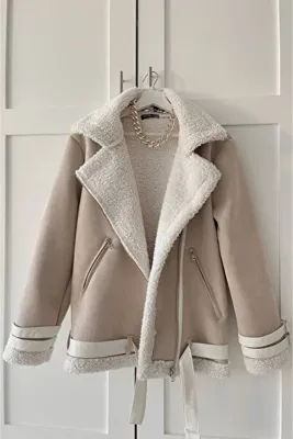 ZARİFTREND Içi Suni Kürklü Biker Ceket