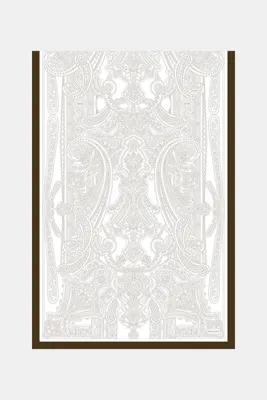 Vakko KOYU KAHVE ŞAL DESENLI TWILL IPEK ŞAL