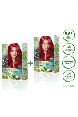MAXX DELUXE Natural Beauty Amonyaksız 3.66 Patlıcan Moru Saç Boyası Seti 2 Adet