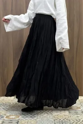 fayaboutique.com Siyah Crush Vual Keten Etek