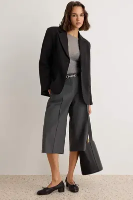 TRENDYOLMİLLA Siyah Oversize Blazer Ceket TWOAW27BC00035
