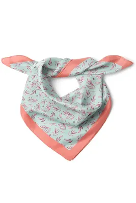 nehir eşarp Zeytin Dalı Desen Fular Bandana 50x50 Cm