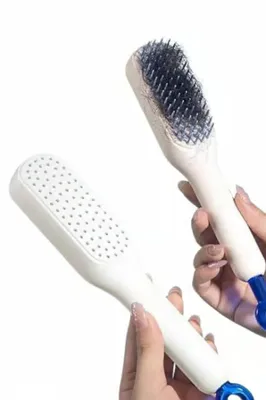Epilons Silikon Yumuşak Sıkı Dişli Sihirli Geri Çekilebilir Tarak Kendini Temizleyen Saç Fırçası