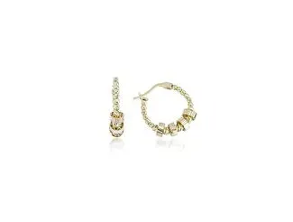Ema Jewellery Altın Kalemli Top Top Halka Küpe