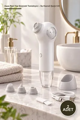 Yenilig 1 Adet Aqua Peel Yüz Gözenek Temizleyici – Su Hazneli Şarjlı Cilt Temizleme Cihazı, USB-C Şarj, Beyaz, Siyah Nokta Temizleyici / Blackhead Remover Pore Cleaner