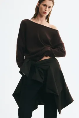 H&M Tek Omuzlu İnce Triko Kazak