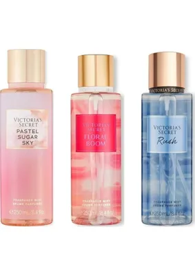 Victoria's Secret 3'lü Vücut Spreyi Seti - Pastel Sugar Sky + Rush + Floral Boom (3 x 250 Ml)
