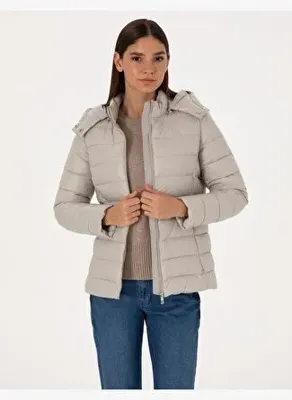 Pierre Cardin Kadın Taş Çıkarılabilir Kapüşonlu Mont 50314169-VR049