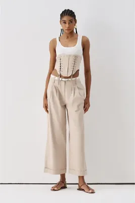 Sagaza Studio SS6153 Kemerli Cep Detaylı Bol Pantolon