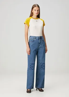 Loewe Anagram Baggy Mavi Jean Pantolon