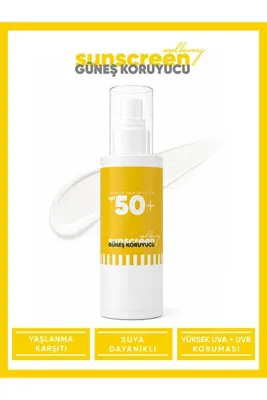 Melberry Yüz & Vücut Güneş Kremi - SPF 50+ 200ml - Güneş Koruyucu - Suya Dayanıklı - Yaşlanma Karşıtı - Nemlendirici - Yüksek UVA + UVB Koruması