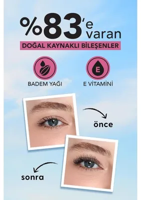 Str Store Doğal Formüllü Kirpik Uzatıcı Maskara (Siyah) - Longer Than Ever Mascara - 001 Black - 8682536067119