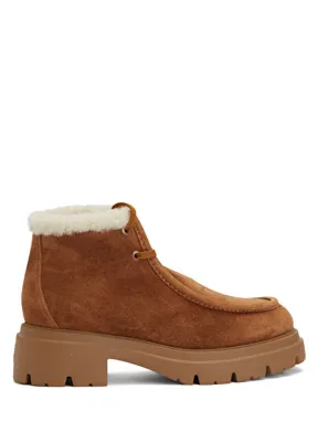Stuart Weitzman Hudson Shearling Taba Kadın Süet Bot