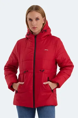 Slazenger CALLU Kadın Kırmızı Mont & Kaban