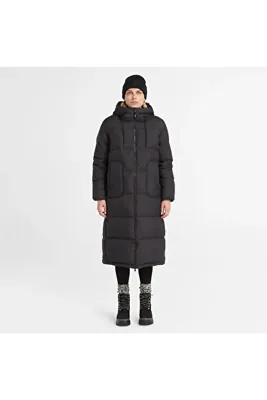 Timberland Kadın Siyah Uzun Şişme Mont
