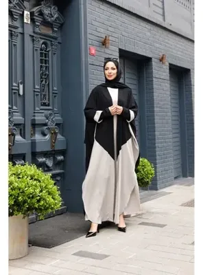Kadeem Giyim Almila Medine İpeği Elbise & Kimono Ekru- 1003