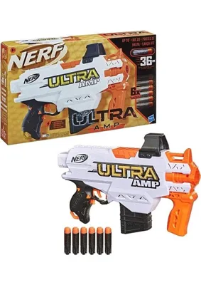 Rafta Nerf Ultra Amp Pilli Dart Tabancası - 6 Adet Ultra Dart Dahil - Pilli Hızlı Ateşleme Özelliği - Otomatik Oyuncak Silah