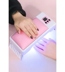 MOBEE UV LED Işıklı Oje Kurutucu & El Yastığı  Dijital Ekranlı Jel Tırnak Kurutma Cihazı
