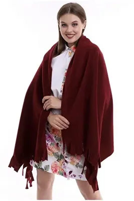ALDAIYR Polar Kışlık Bordo Atkı Şal Puffy Chic Premium Soft