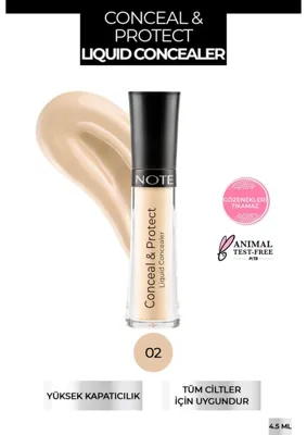 Note Cosmetics Conceal & Protect Concealer Likit Göz Altı Kapatıcısı - 02 Sand