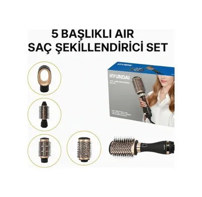 Epilons 5 Başlıklı Air Saç Şekillendirici Set Çok Renkli