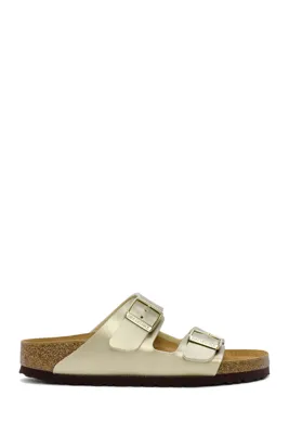 Derimod Birkenstock Kadın Altın Arizona Bf Çift Tokalı Terlik