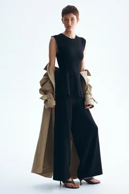 H&M Geniş Triko Pantolon