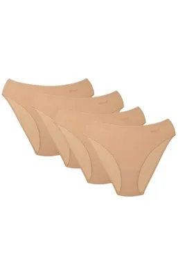 Kom Kadın Modal Pamuklu Likralı Basic Ten 4'lü Slip Külot Seti QK1.BK1S.O7CK.SMLP